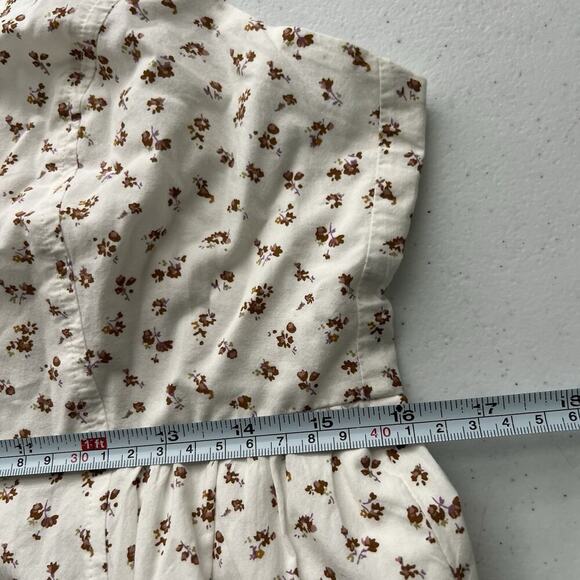 Madewell Alexa Bodice Button Down Midi Dress Dainty Floral Sz 2 Crisscross Back - Picture 11 of 13